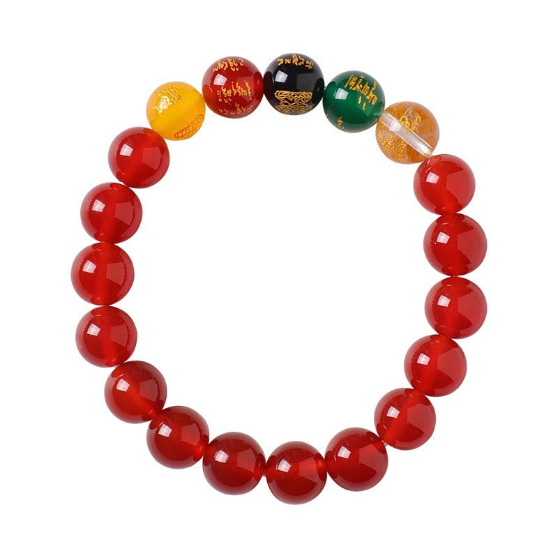 Fortune Jewel Five Elements God of Wealth Various Agate Crystal Wealth Bracelet