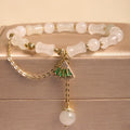Fortune Jewel Tianshan White Jade Bamboo Pattern Luck Blessing Bracelet