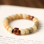 Fortune Jewel Natural Bodhi Seed The Lord of the Corpse Forest Om Mani Padme Hum Wisdom Bracelet