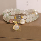 Fortune Jewel Double Layer Jade Shell Luck Bracelet