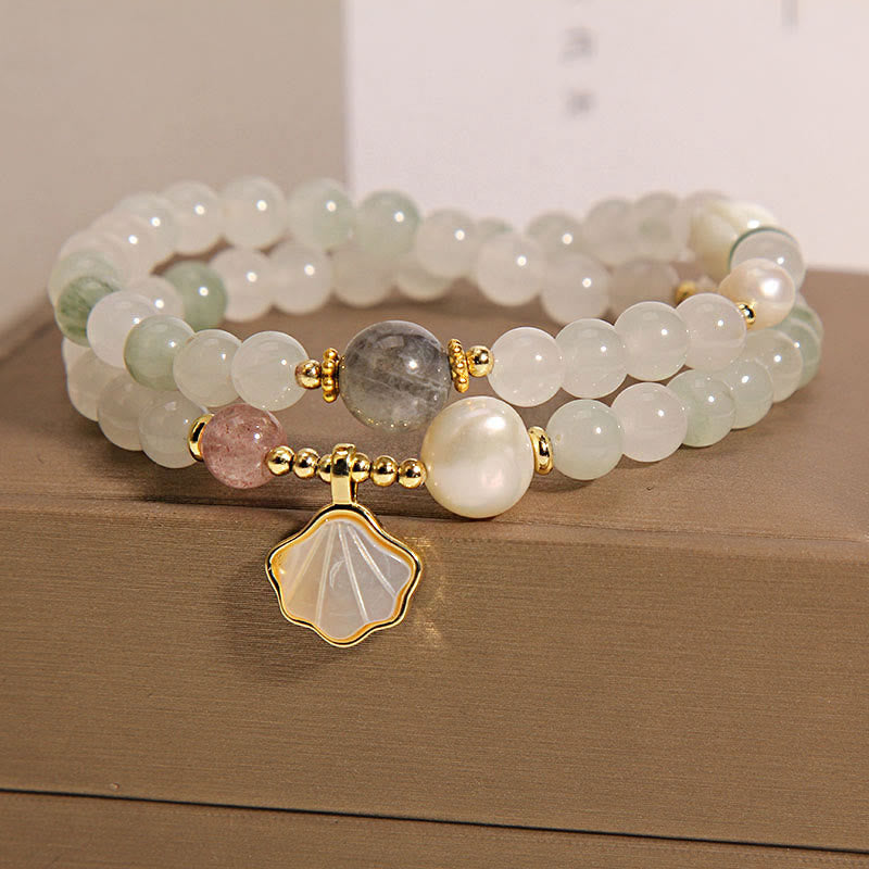 Fortune Jewel Double Layer Jade Shell Luck Bracelet