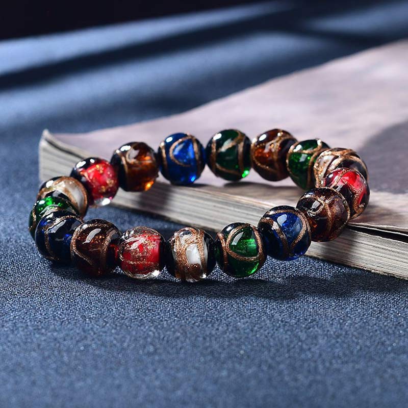 Fortune Jewel Colorful Liuli Glass Bead Luck Bracelet