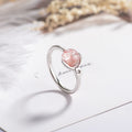 Fortune Jewel Pink Crystal Soothing Rotation Ring