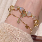 Fortune Jewel Citrine Moonstone Butterfly Charm Prosperity Protection Bracelet