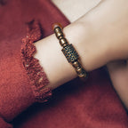 Fortune Jewel Tibetan Red Agate Green Agate Copper Confidence Fortune Bracelet