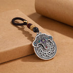 Fortune Jewel Peony Flower Copper Coin Auspicious Wealth Key Chain