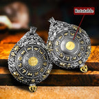Fortune Jewel Chinese Zodiac Natal Buddha Thangka Nine Palaces Eight Diagrams Wealth Rotatable Necklace Pendant Fortune Jewel