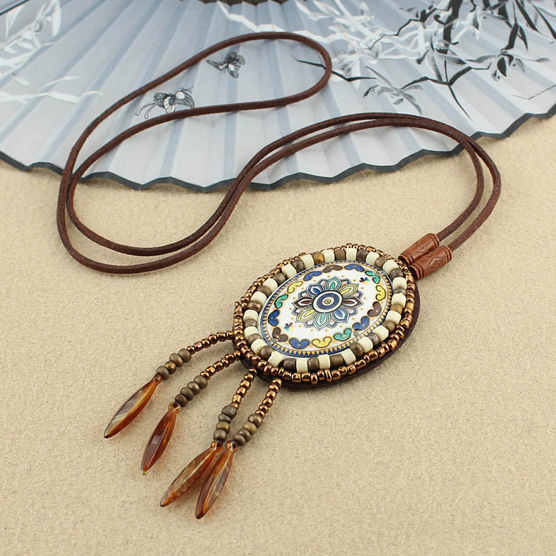 Fortune Jewel Mandala Pattern Beads Creativity Necklace Pendant