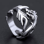 Fortune Jewel Dragon Pattern Protection Strength Adjustable Ring Fortune Jewel