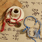 Fortune Jewel Mountain Ghosts Spend Money Wealth Prosperity Handmade Braided Bracelet