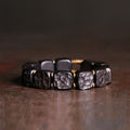 Fortune Jewel Retro Ebony Wood Texture Style Copper Peace Balance Bracelet