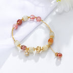 Fortune Jewel Colorful Rutilated Quartz Cat Eye Zircon Auspiciousness Bead Bracelet