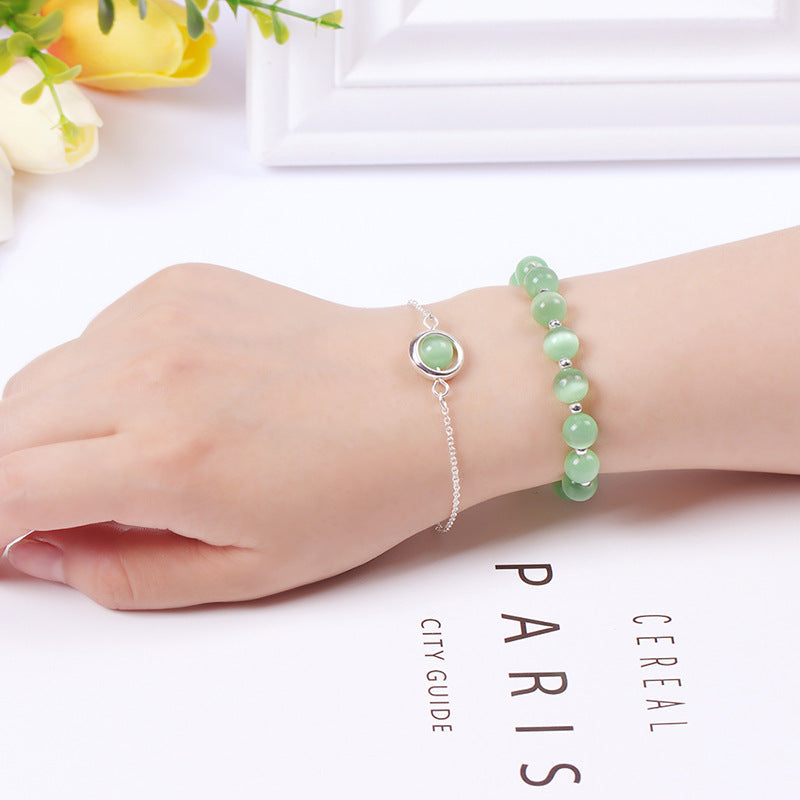 Fortune Jewel Sun Stone Strawberry Quartz Crystal Positive Bracelet
