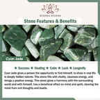 Fortune Jewel Auspicious Cloud Pattern Cyan Jade Luck Adjustable Ring