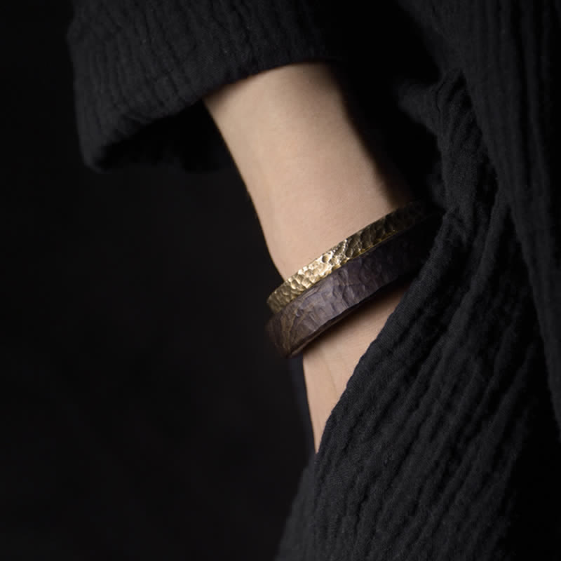Fortune Jewel Simple Design Copper Wealth Cuff Bracelet