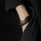 Fortune Jewel Simple Design Copper Wealth Cuff Bracelet