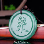 Fortune Jewel Green Aventurine Yin Yang Balance Necklace Pendant