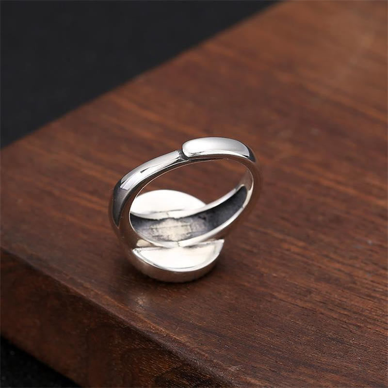 Fortune Jewel Tibetan Om Mani Padme Hum Peace Rotatable Ring