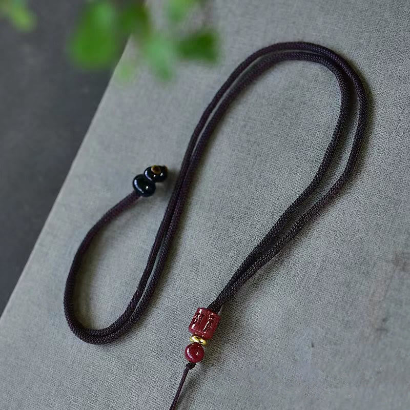 Fortune Jewel Koi Fish Peace Buckle Copper Wealth Luck Necklace Pendant