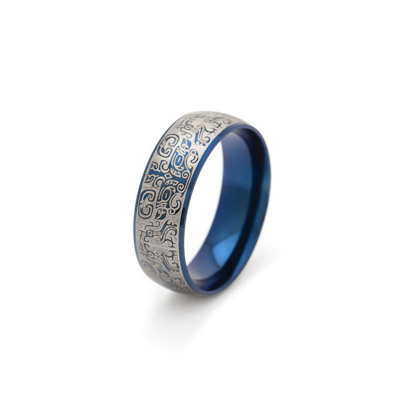 Fortune Jewel Lucky Mythological Creature Taotie Wealth Titanium Steel Ring