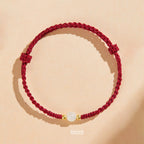 Fortune Jewel Handcrafted Round Jade Lucky Bead Prosperity Braided Bracelet
