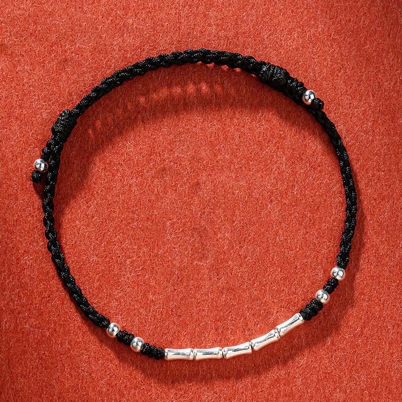 Fortune Jewel Tibet Handmade Multicolored Bamboo Protection Braided String Bracelet