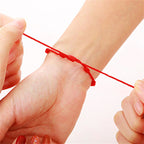 Fortune Jewel 4Pcs Evil Eye Seven Knot Red String Protection Bracelet