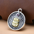 Fortune Jewel 925 Sterling Silver Zakiram Goddess of Wealth Dorje Vajra Spiritual Necklace Pendant