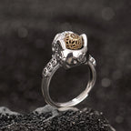 Fortune Jewel 925 Sterling Silver PiXiu Copper Coin Wealth Adjustable Ring