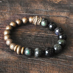 Fortune Jewel Rainbow Obsidian Copper Bead Positive Transformation Bracelet