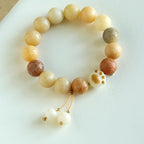 Fortune Jewel Bodhi Seed Om Mani Padme Hum Carved Harmony Bracelet