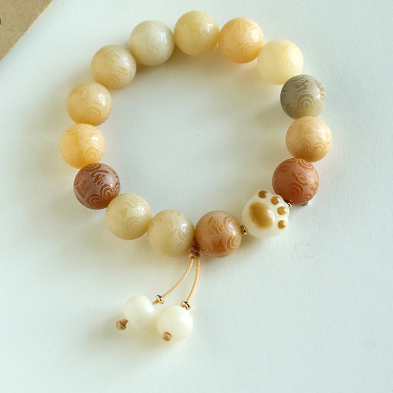 Fortune Jewel Bodhi Seed Om Mani Padme Hum Carved Harmony Bracelet