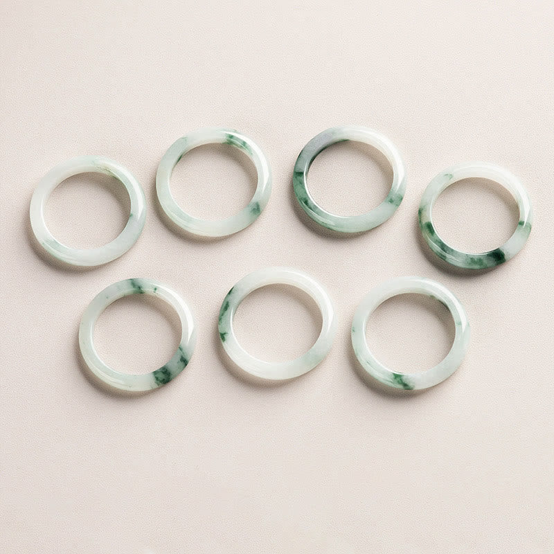 Fortune Jewel Natural Green Jade Luck Abundance Ring
