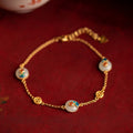 Fortune Jewel Auspicious Clouds Jade Pattern Luck Bracelet