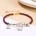 Fortune Jewel Garnet Jade Tourmaline Bead Passion Bracelet