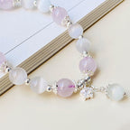 Fortune Jewel 925 Sterling Silver Natural Amethyst Cat's Eye Spiritual Awareness Star Bracelet