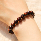 Fortune Jewel Natural Tiger Eye Healing Bead Bracelet