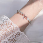 Fortune Jewel Strawberry Quartz Moonstone Luck Moon Charm Bracelet