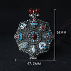 Tibetan Eight Treasures Six-Character Mantra Gau Box Tibetan Necklace Pendant
