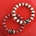 Fortune Jewel Tibetan Nine-Eye Dzi Bead Three-eyed Dzi Bead Liuli Glass Bead Wealth Bracelet