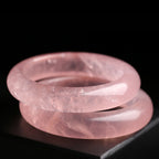 Fortune Jewel  Natural Rose Quartz Love Caring Bracelet Bangle