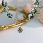 Fortune Jewel Green Phantom Crystal Confidence Charm Bracelet