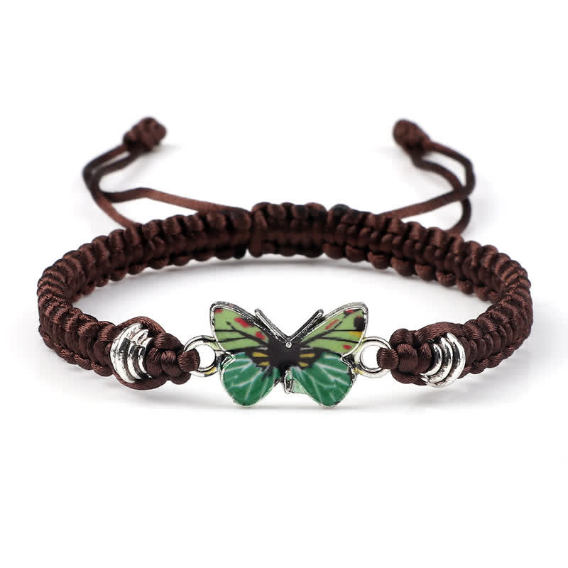 Fortune Jewel Butterfly Freedom Love String Charm Bracelet