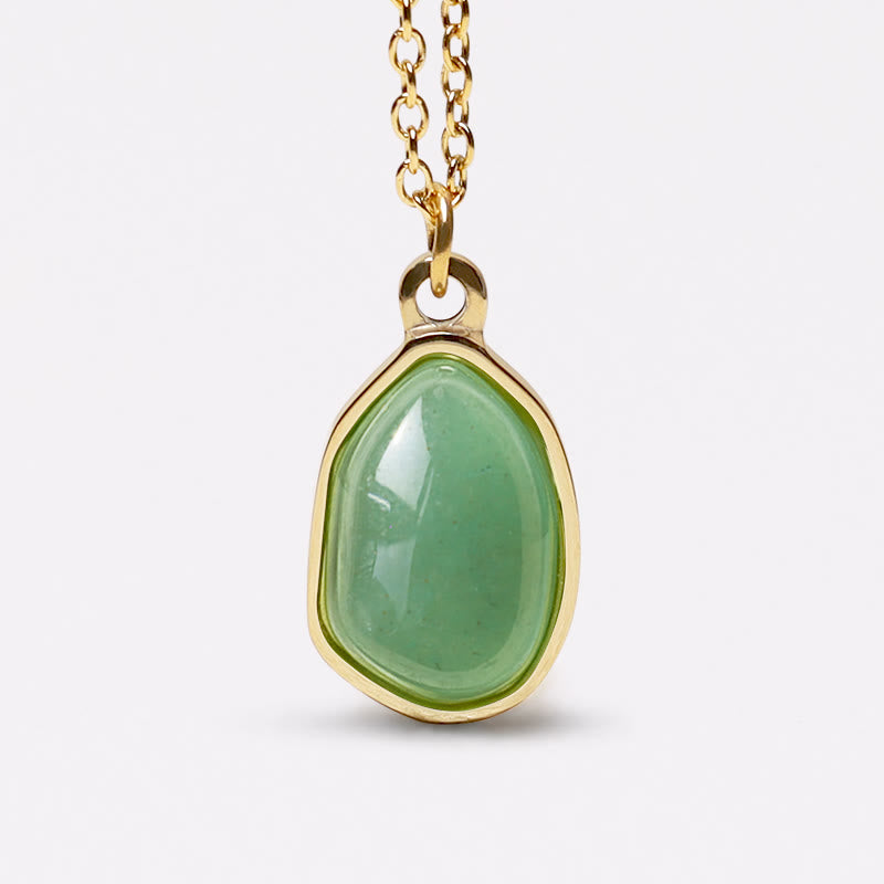 Fortune Jewel Natural Green Aventurine Amethyst Rose Quartz Blessing Necklace Pendant