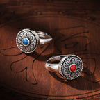 Fortune Jewel Tibetan Om Mani Padme Hum Peace Rotatable Ring