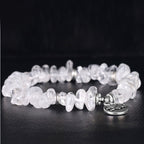 Fortune Jewel Natural White Crystal Lotus Healing Bracelet
