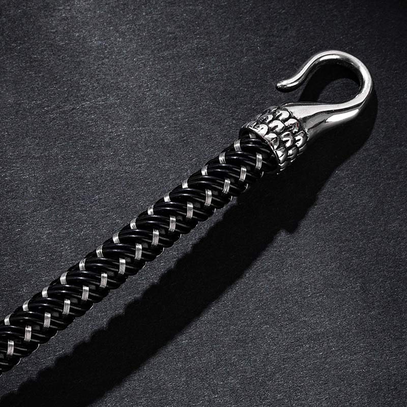 Fortune Jewel Dragon Titanium Steel Protection Luck Bracelet Fortune Jewel