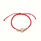 Fortune Jewel Lucky Money Bag Fu Character Jade Bead Luck Braided Bracelet