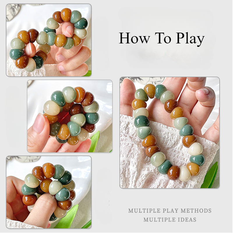 Garlic Clove Bodhi Stress Relief Bracelet 14mm (Multiple Colors Available)