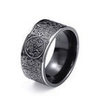 Fortune Jewel Four Guardian Beast Dragon White Tiger Suzaku Basalt Carved Success Luck Ring Fortune Jewel